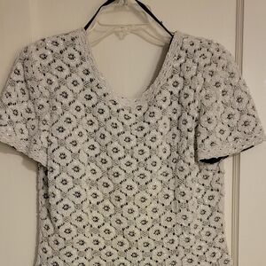 Oleg Cassini Gray Textured Wedding Dress